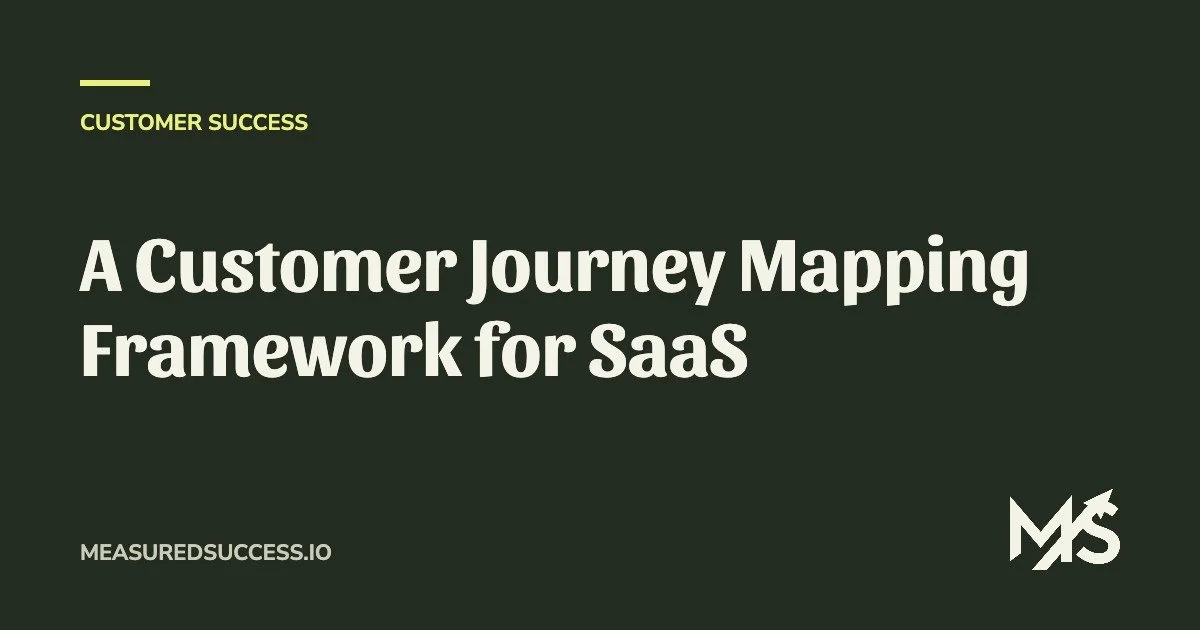 A Customer Journey Mapping Framework for SaaS