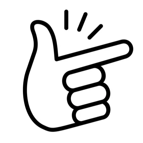Illustration of a hand snapping fingers with motion lines