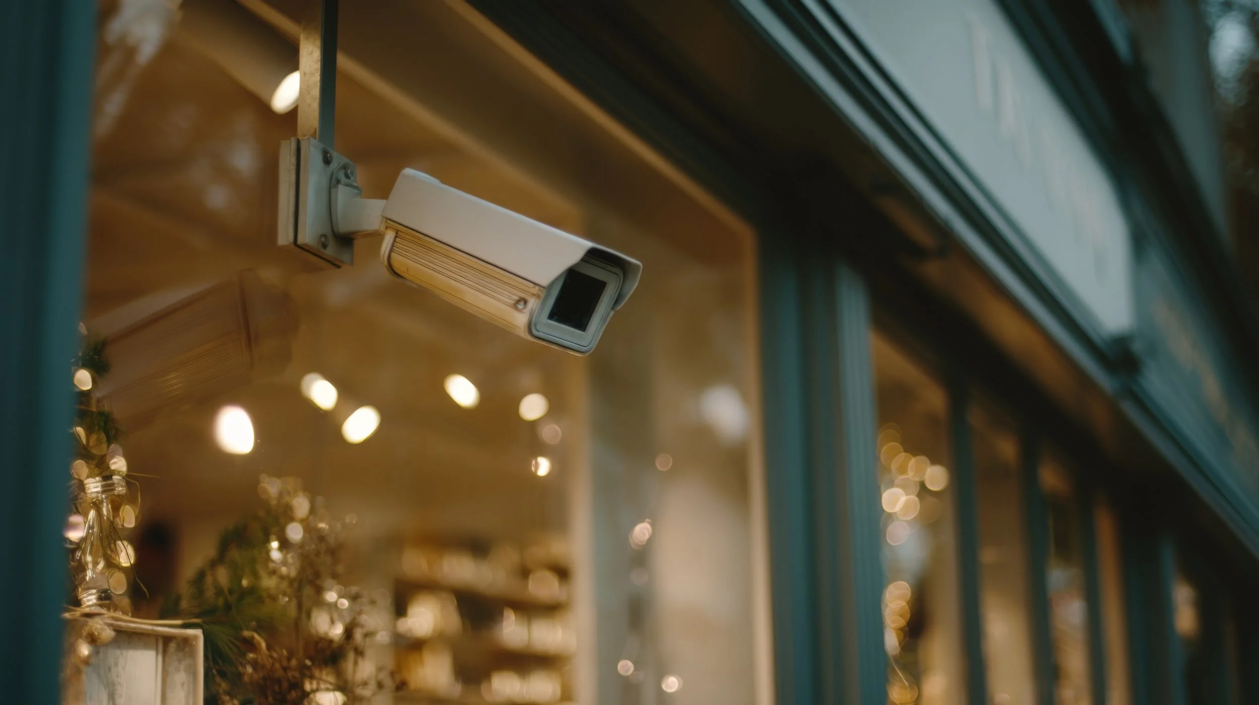 Storefront security camera recording footage that is often overwritten within weeks of an accident.