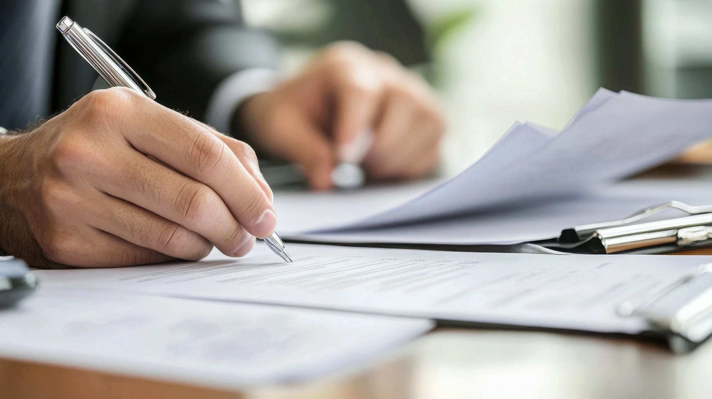 Attorney signing a court filing, the step where a certificate of merit accompanies the complaint.