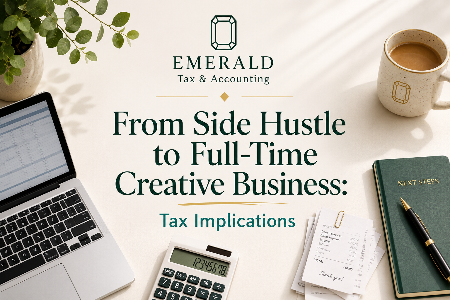 From Side Hustle to Full-Time Creative Business: What Creatives Need to Know About Taxes