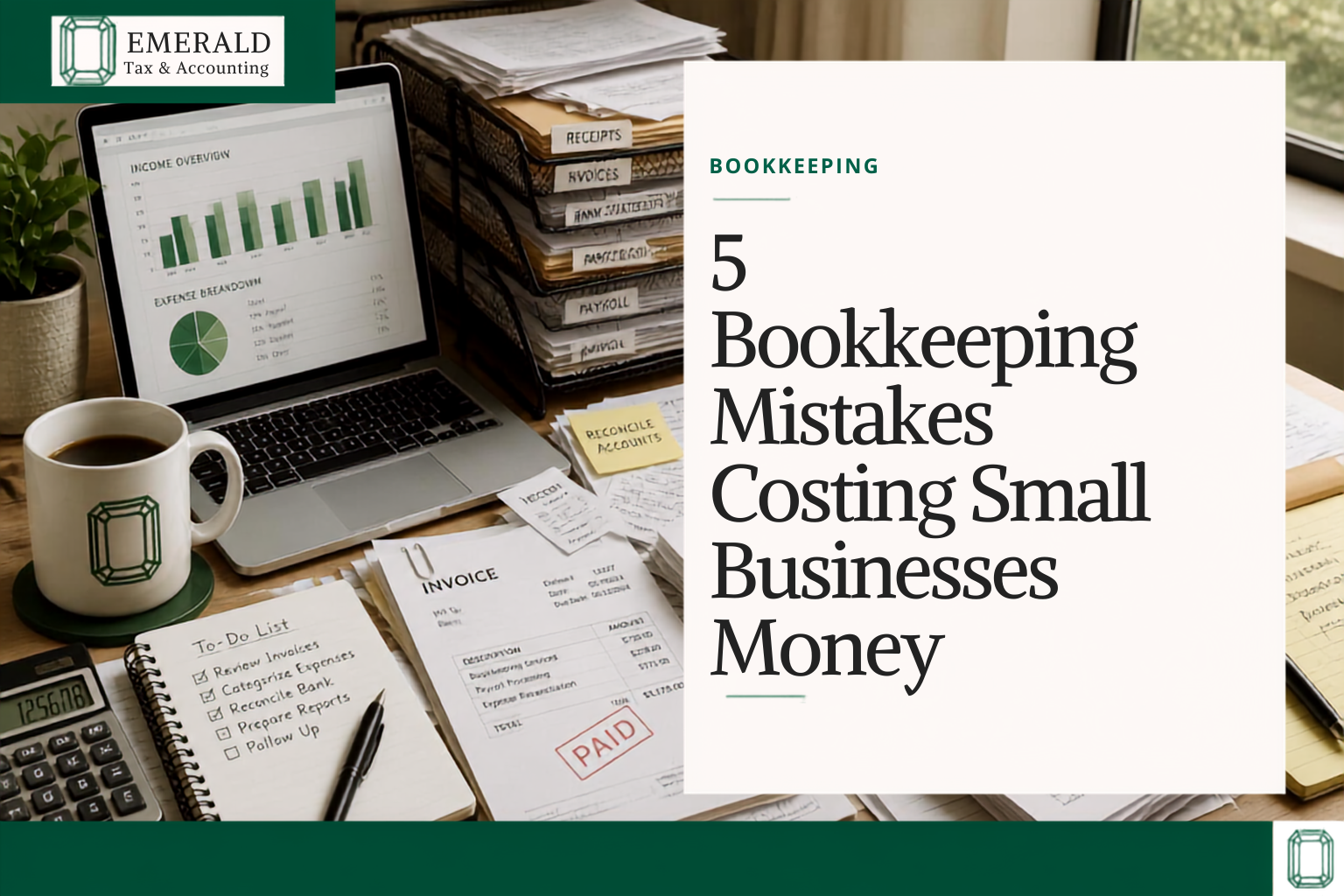 5 Bookkeeping Mistakes Costing Small Businesses Money