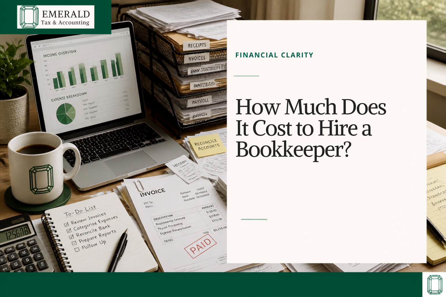 How Much Does It Cost to Hire a Bookkeeper?