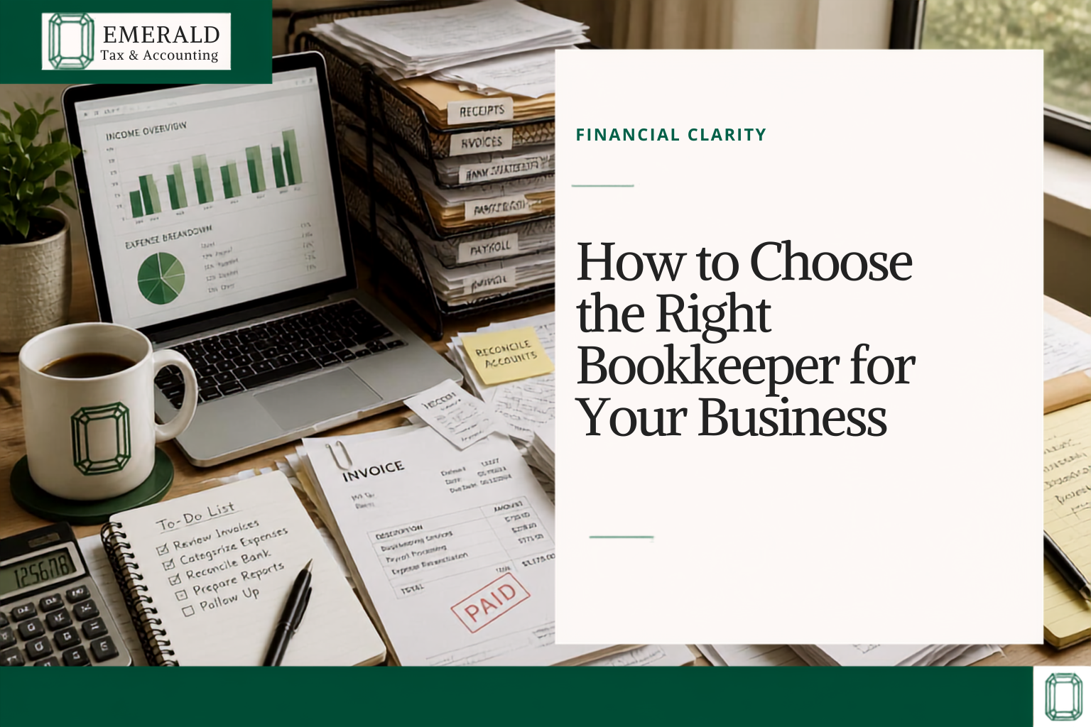 How to Choose the Right Bookkeeper for Your Business
