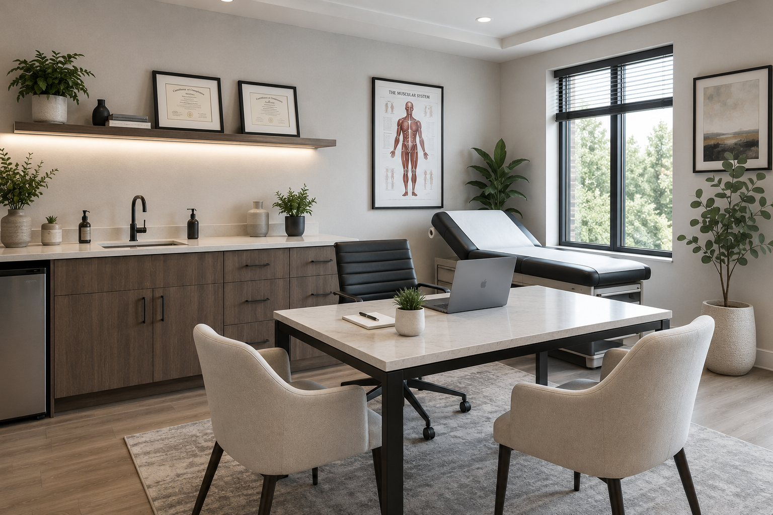 Modern medical practice representing financial planning and growth for healthcare business owners