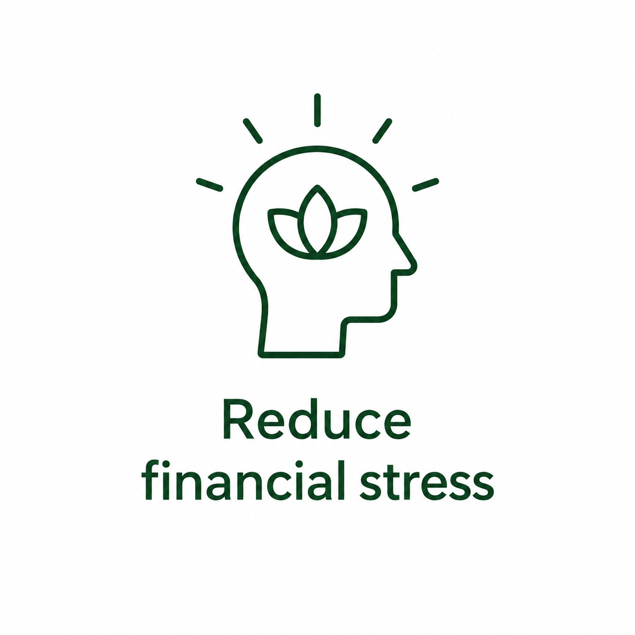 Icon representing reduced financial stress through organized bookkeeping, proactive tax planning, and trusted accounting support.