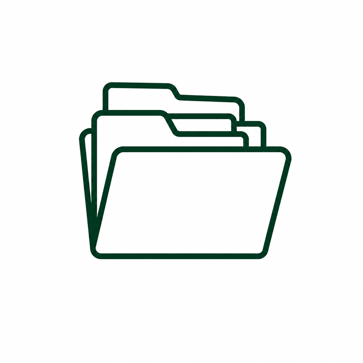 Folder icon representing overdue bookkeeping and uncategorized financial records for a small business.