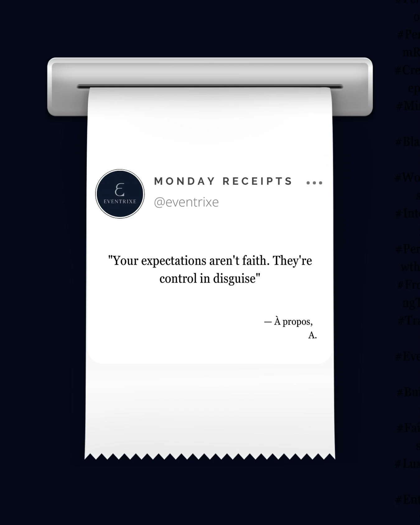&ldquo;Your expectations aren&rsquo;t faith. They&rsquo;re control in disguise.&rdquo;

I spent the first month of building this business measuring everything &mdash; views, likes, engagement, follows. I thought the numbers would tell me I was on the