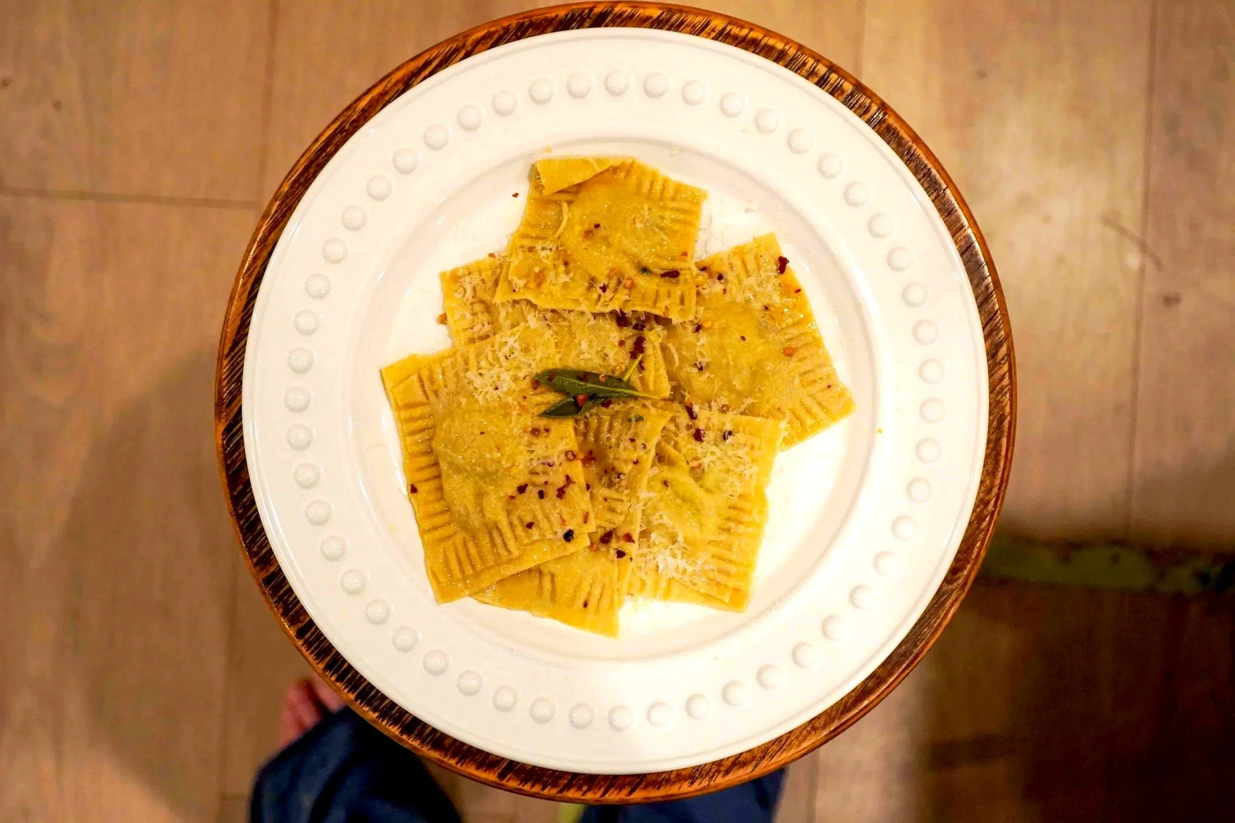 MUSHROOM &amp; ARUGULA RAVIOLI