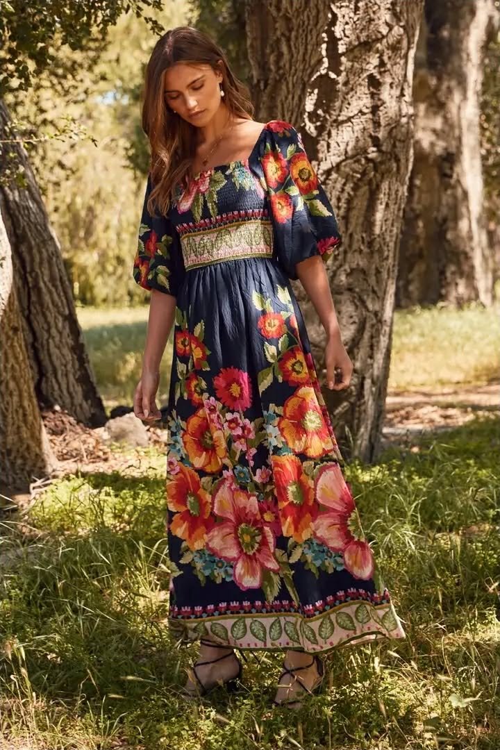 Boho Navy Maxi