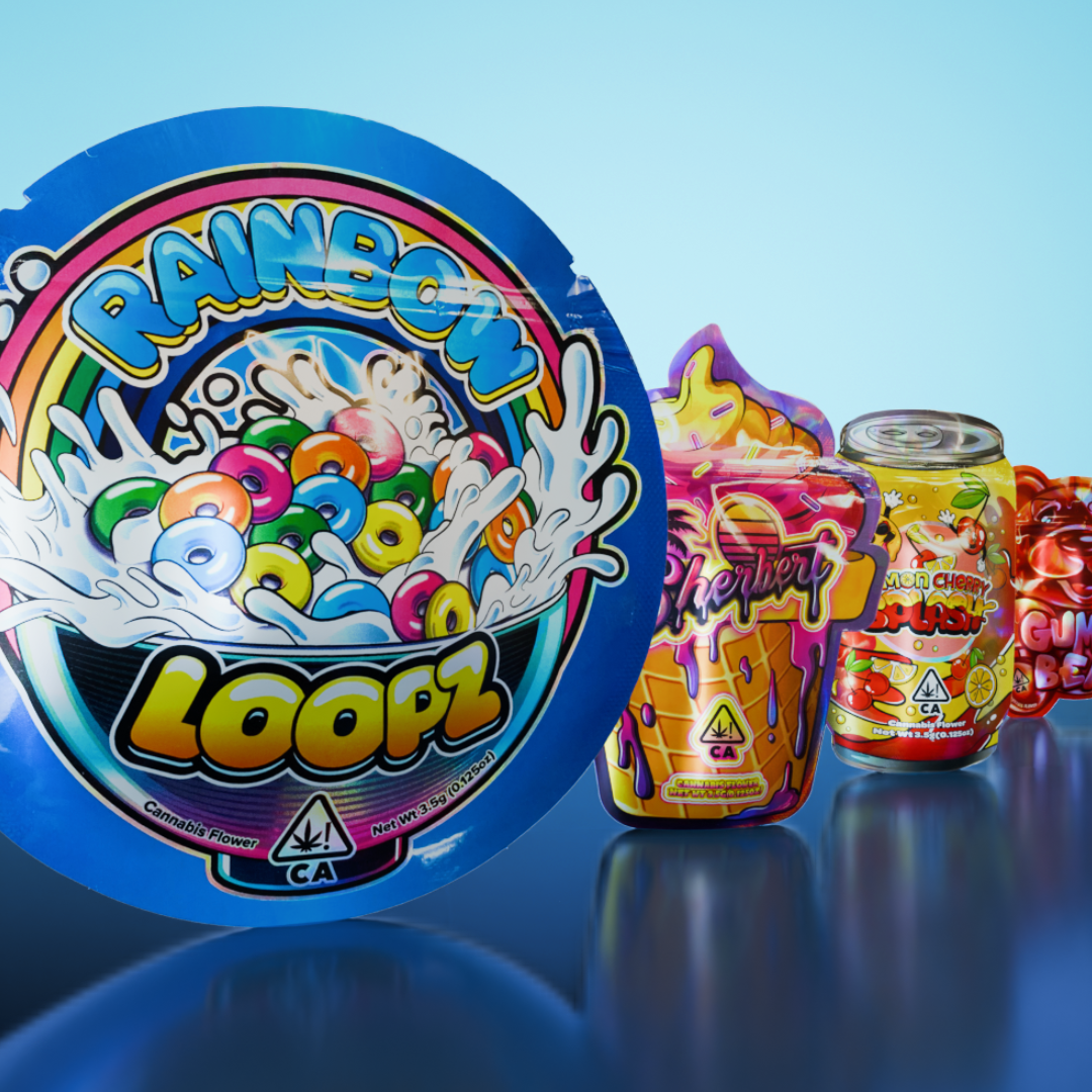 Pre-designed stock packaging bags ready to ship with no minimum order