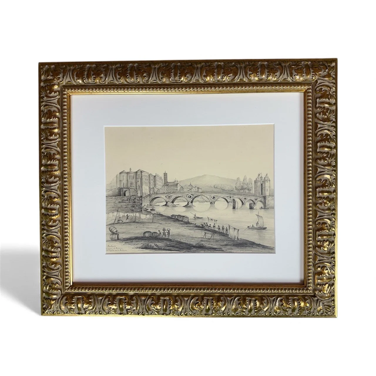 River Life along the Garonne, 1838 - Toulouse, France