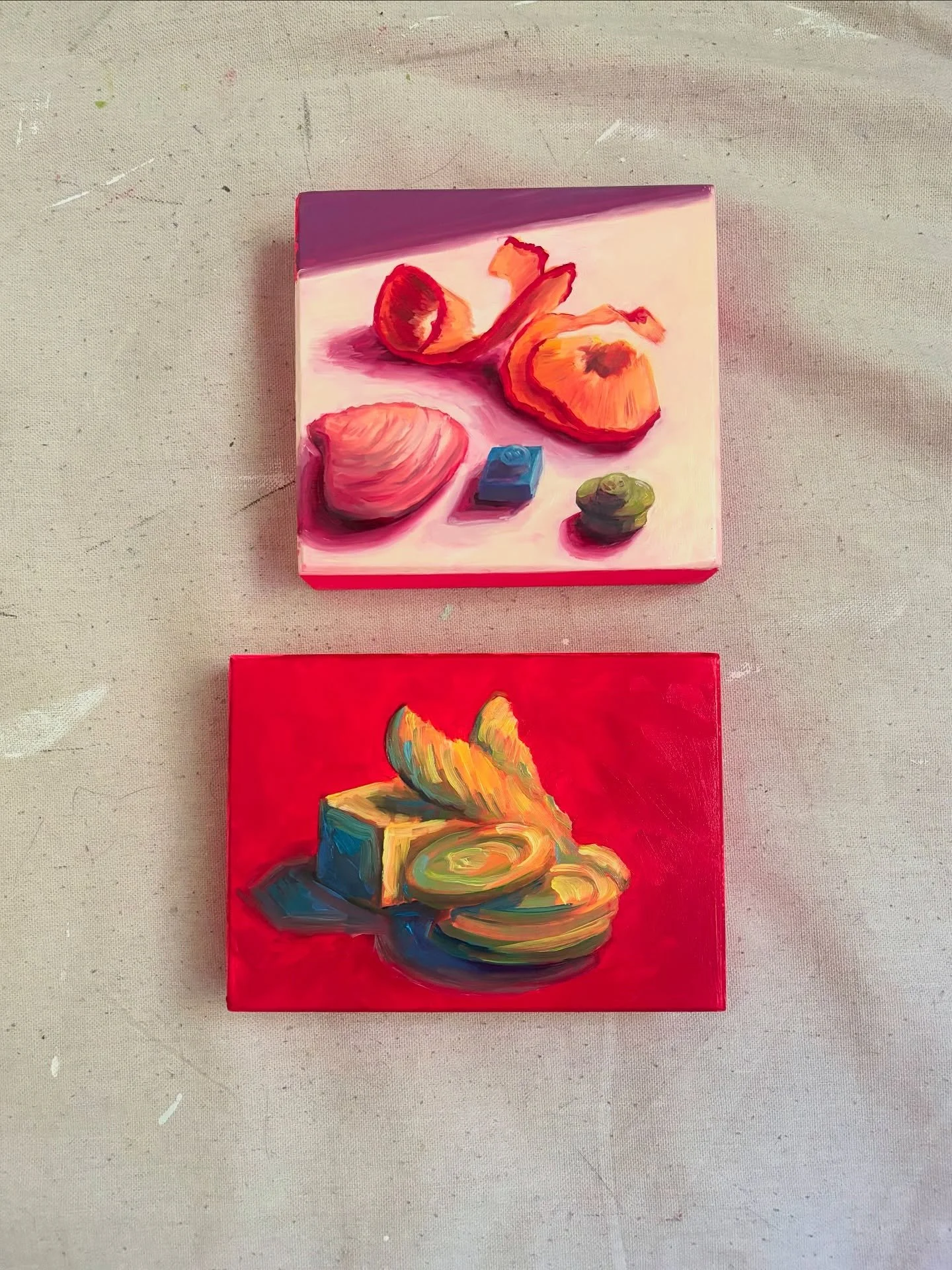 A return to oil painting with mini still life 🖇️