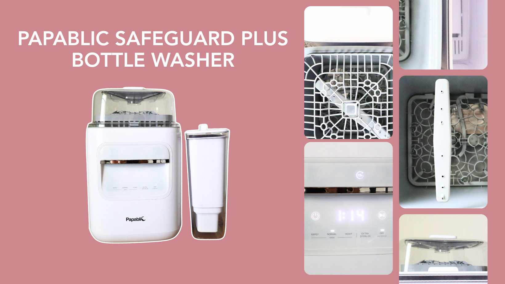 Papablic bottle washer comparison close up photos