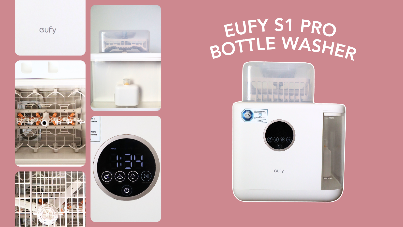 Close up image of eufy bottle washer s1 pro