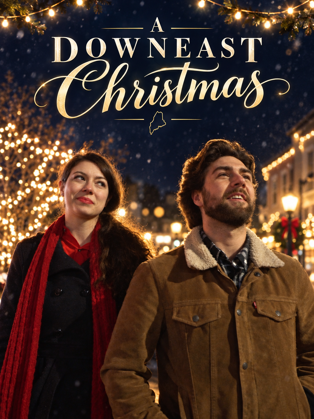 A Downtown Christmas Vertical Poster