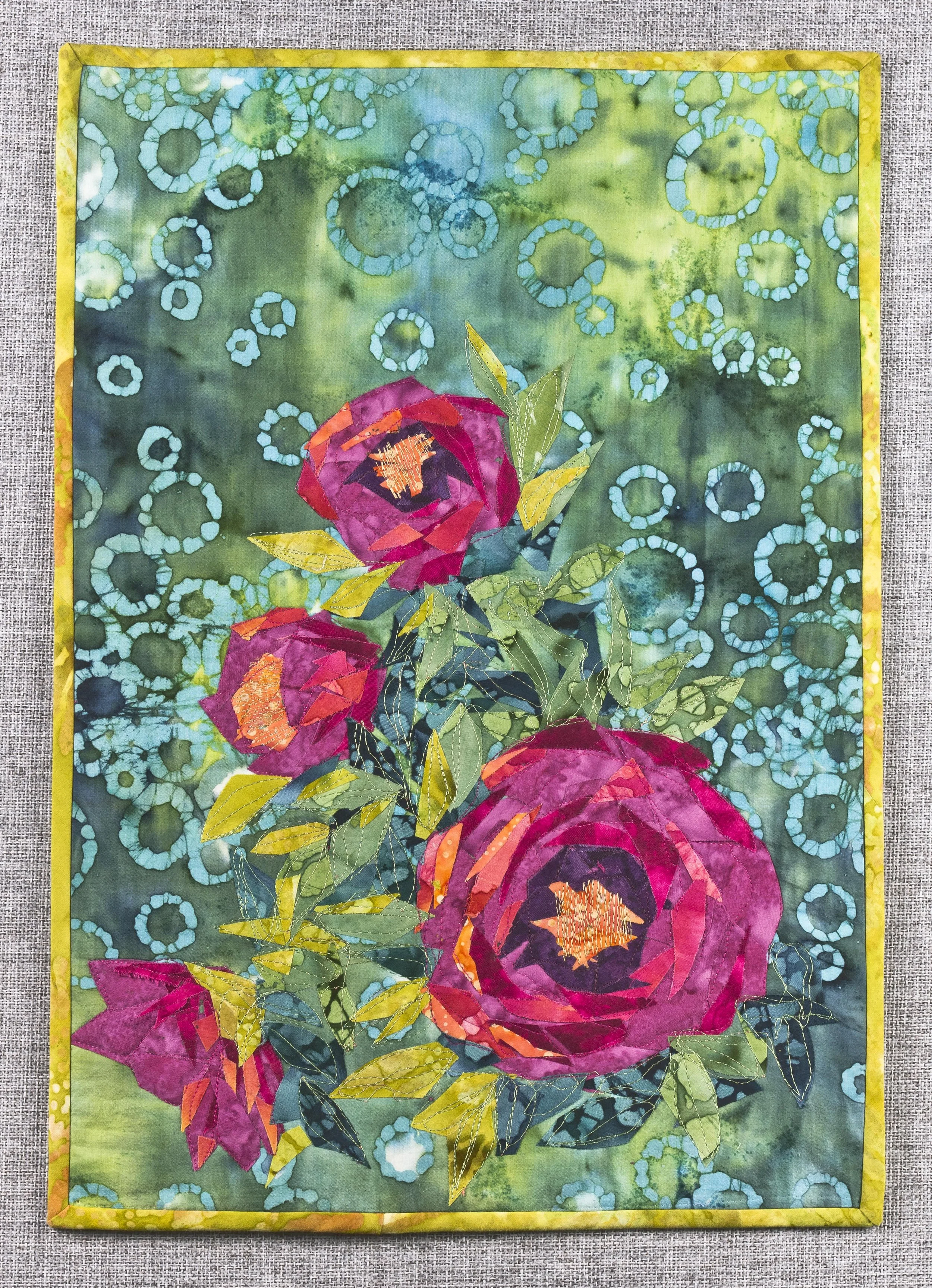 $600 Abstract Floral 13.5 x 19