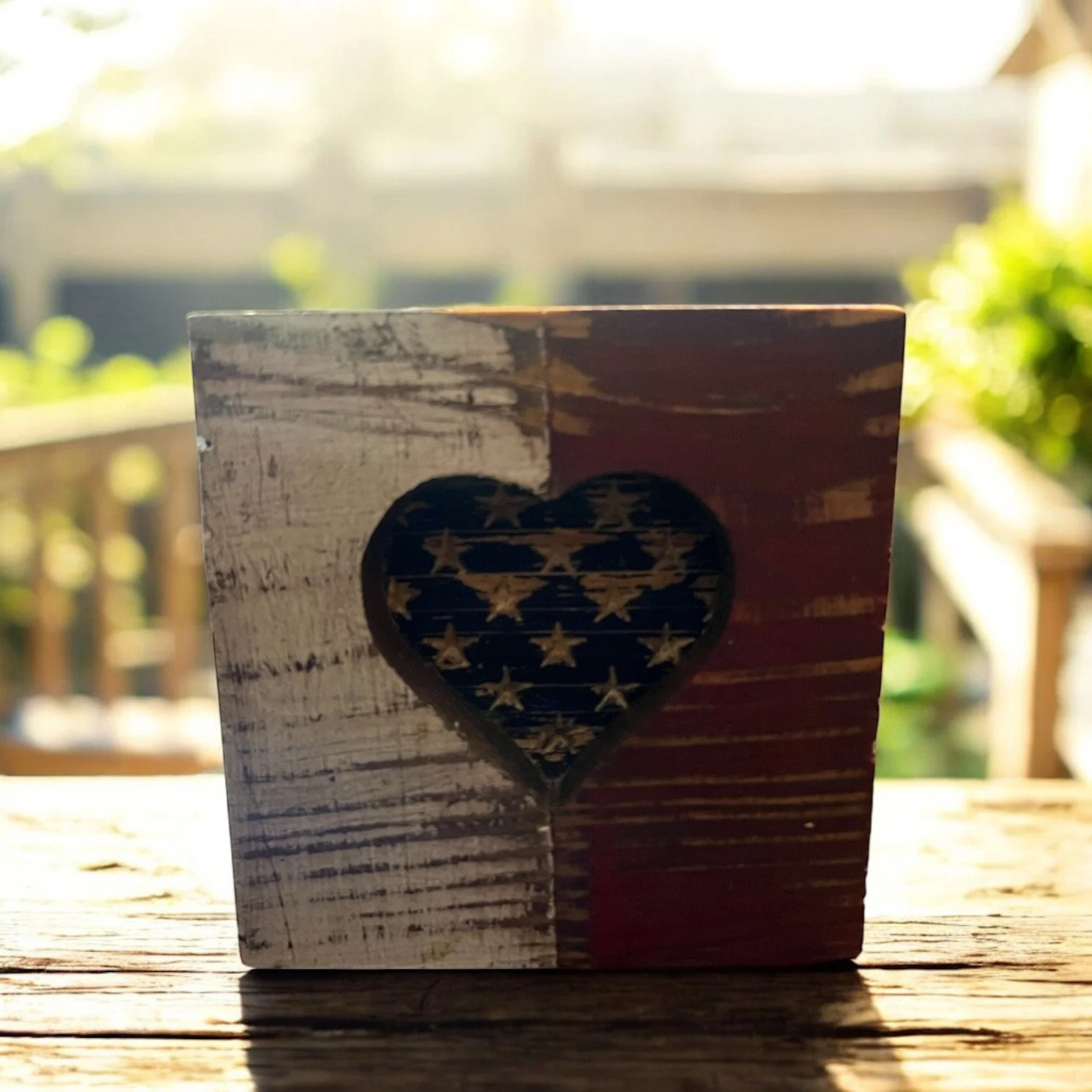 Rustic Wooden Heart Tiles – Handcrafted from Reclaimed Wood
