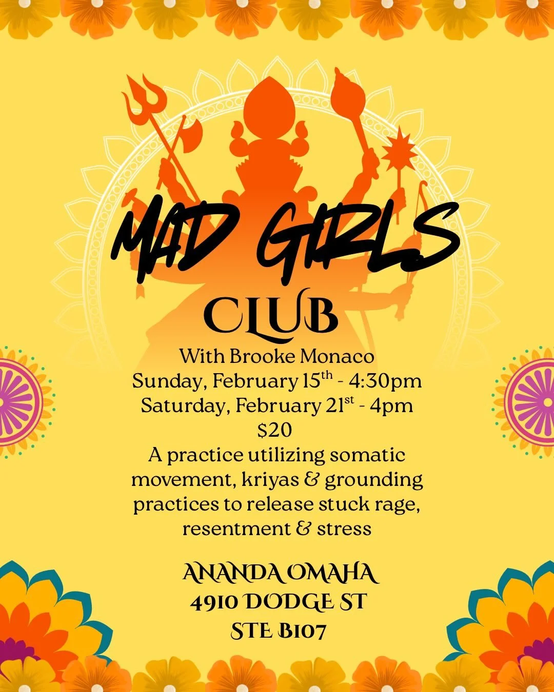 &bull;&bull;&bull; NEW CLASS DATE ADDED &bull;&bull;&bull; &amp; still spots left in this Sundays 4:30pm class! 🔥🔥 

Allow yourself to feel the discomfort.
Allow the rage to move through.
Nothing within you is wrong.
When you welcome every part of 