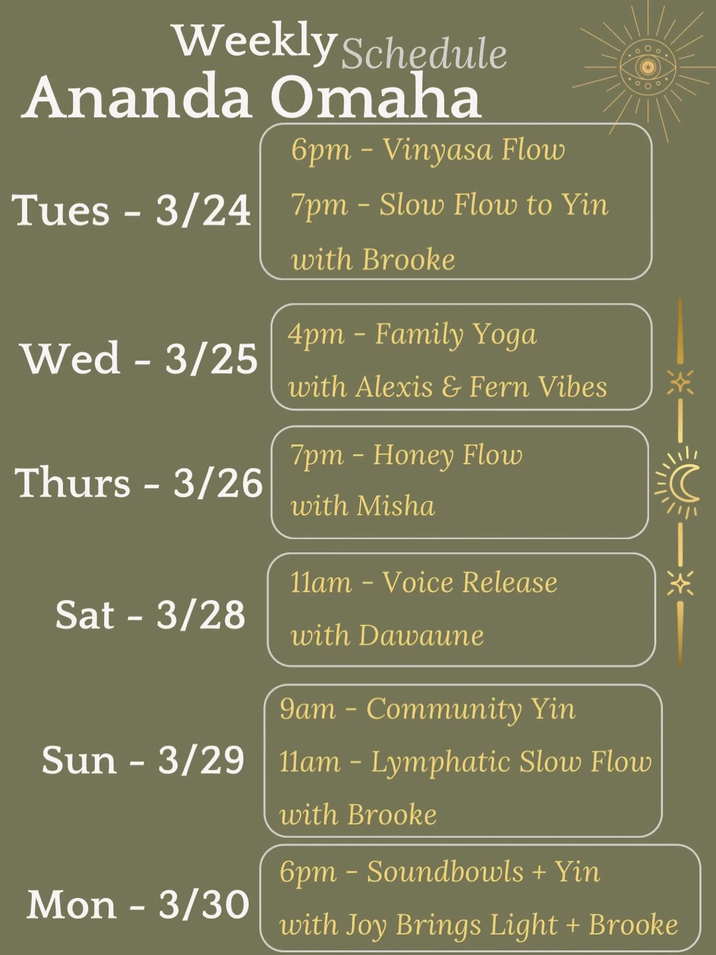 We&rsquo;ve got our regular scheduled classes with Brooke &amp; Misha this week &mdash; plus some very cool pop-ups 👀✨

Come move, release, reset, &amp; try something new with us. There&rsquo;s a little something for every version of you this week. 