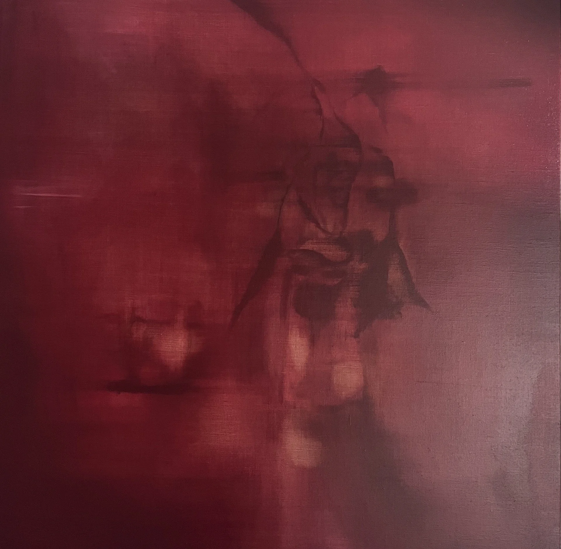 Scarlet light on flowers, large