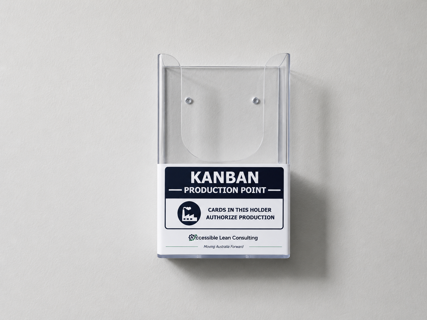 Kanban Production Point Holder Front Wall Mounted.png