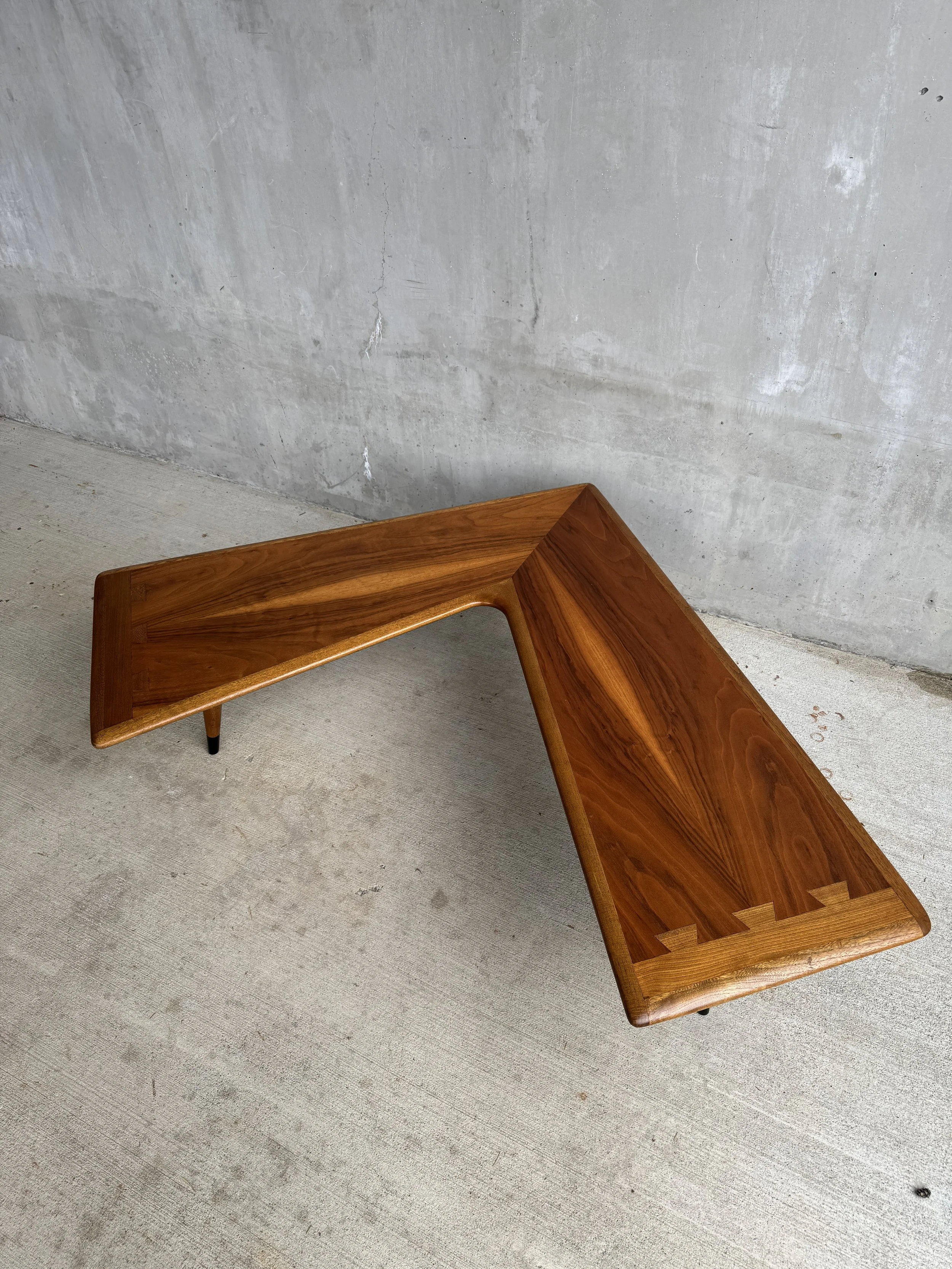 Vintage Mid Century Lane Acclaim Boomerang Coffee Table - After Restoration