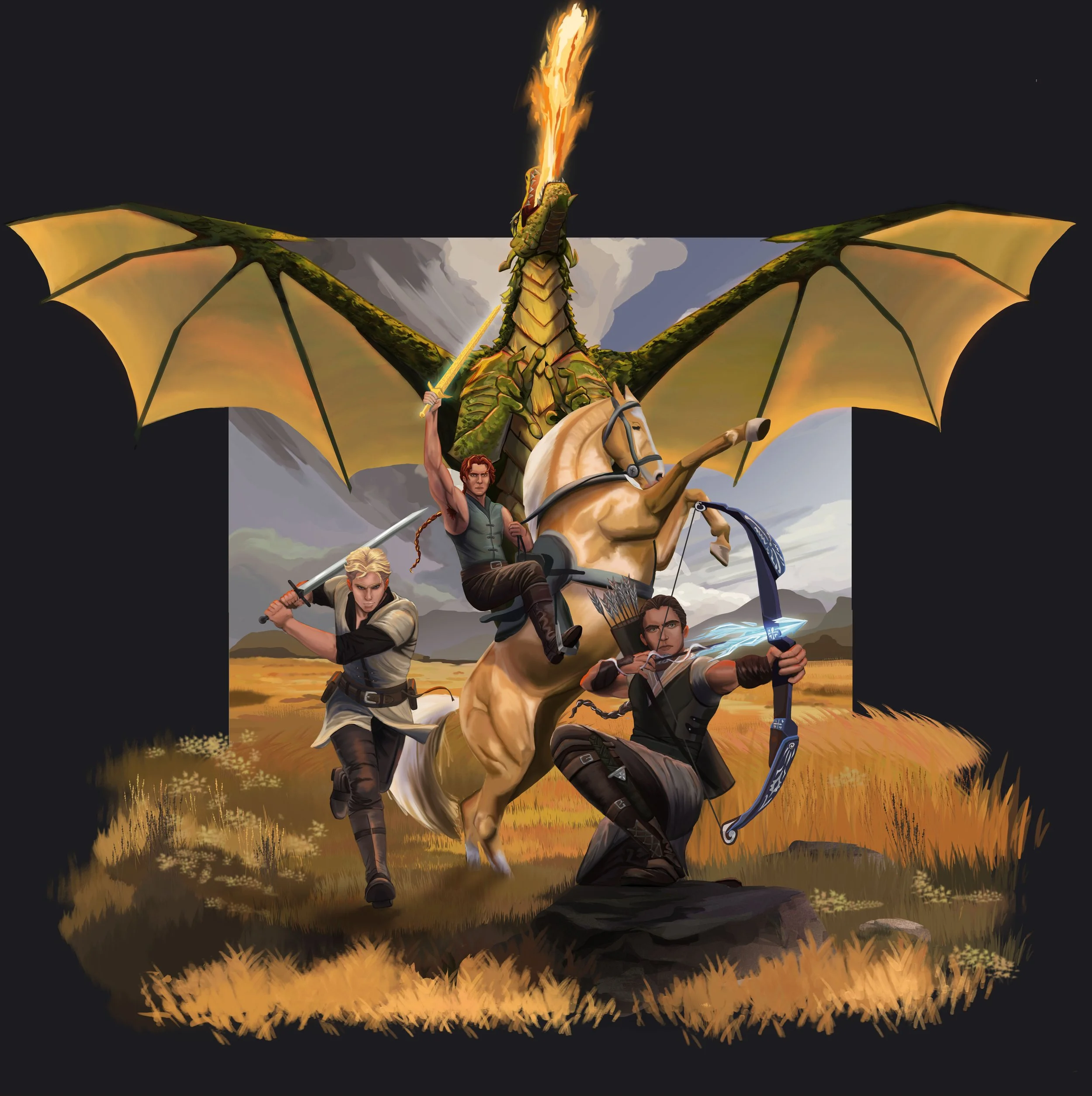 Fire Magic Battle Scene