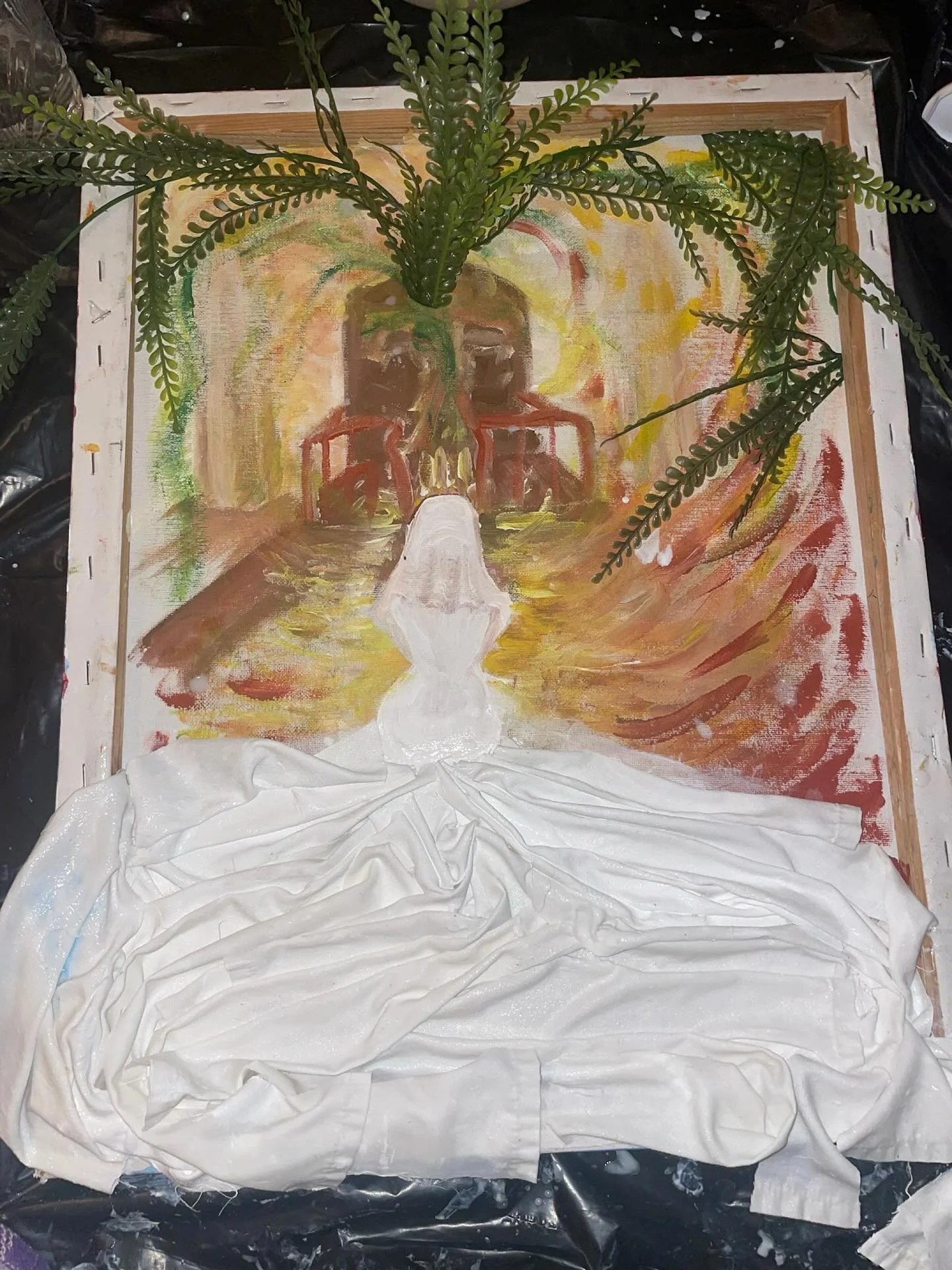 Recreating a painting I started with 6 years ago.
Experimenting with textures and layers.

Still in process