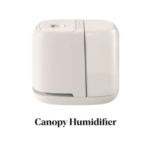 canopi humidifier with black font under saying Canopy Humidifer