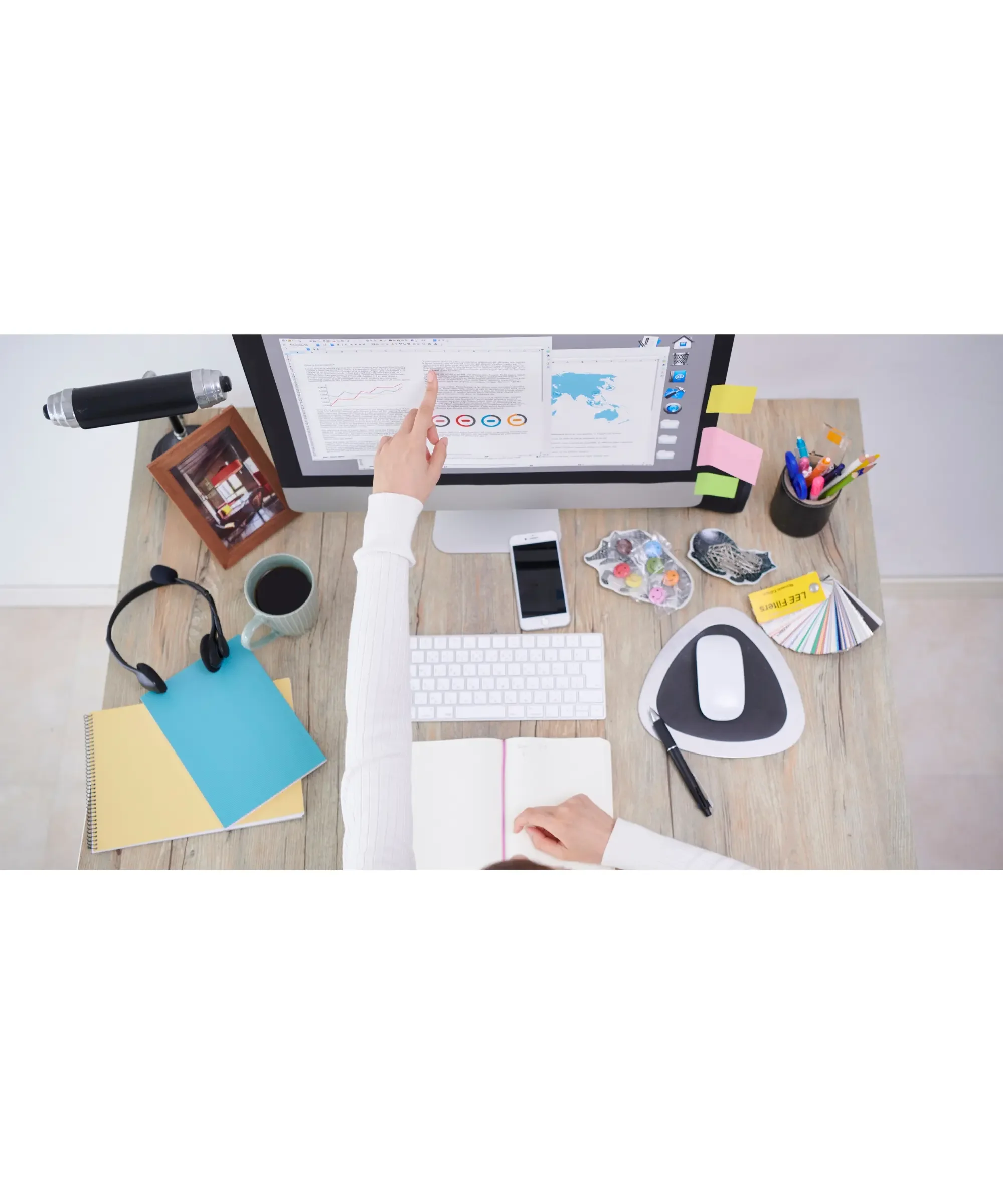 Entrepreneur researching product sourcing and pricing on a computer, representing analyzing suppliers and costs before launching a product business.