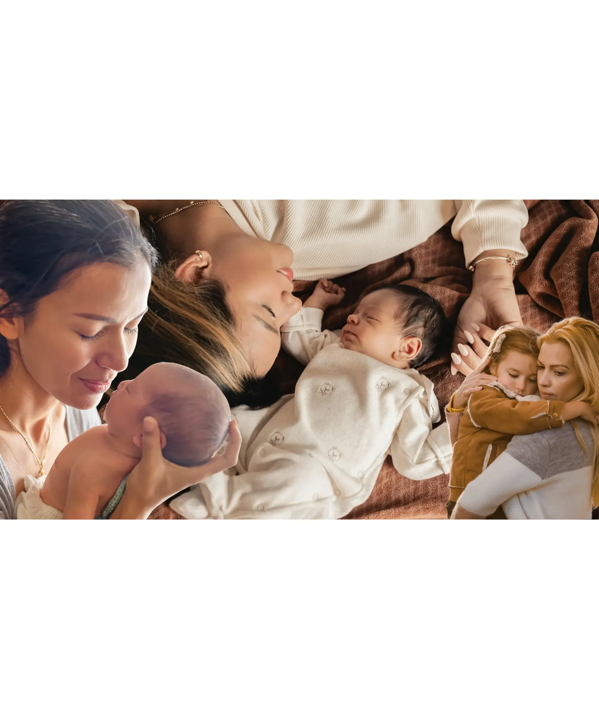 “Mother bonding with baby and child, emotional motherhood moment, best Mother’s Day gift for mom concept”