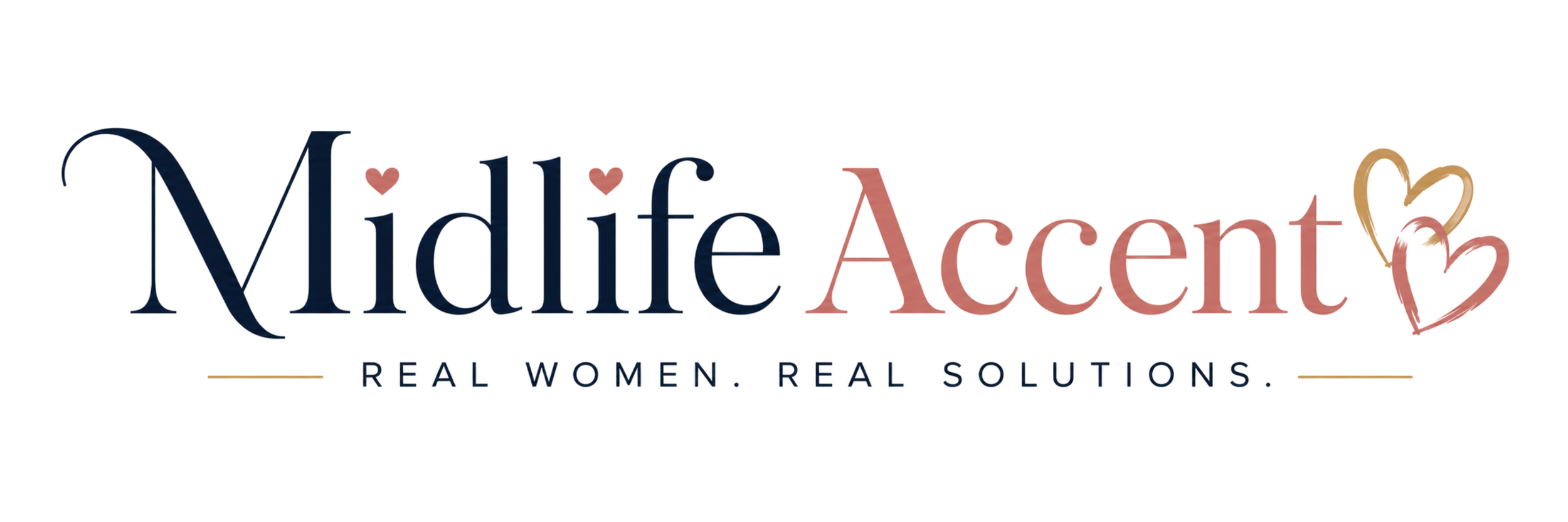 Midlife Accent logo with the tagline “Real Women. Real Solutions.
