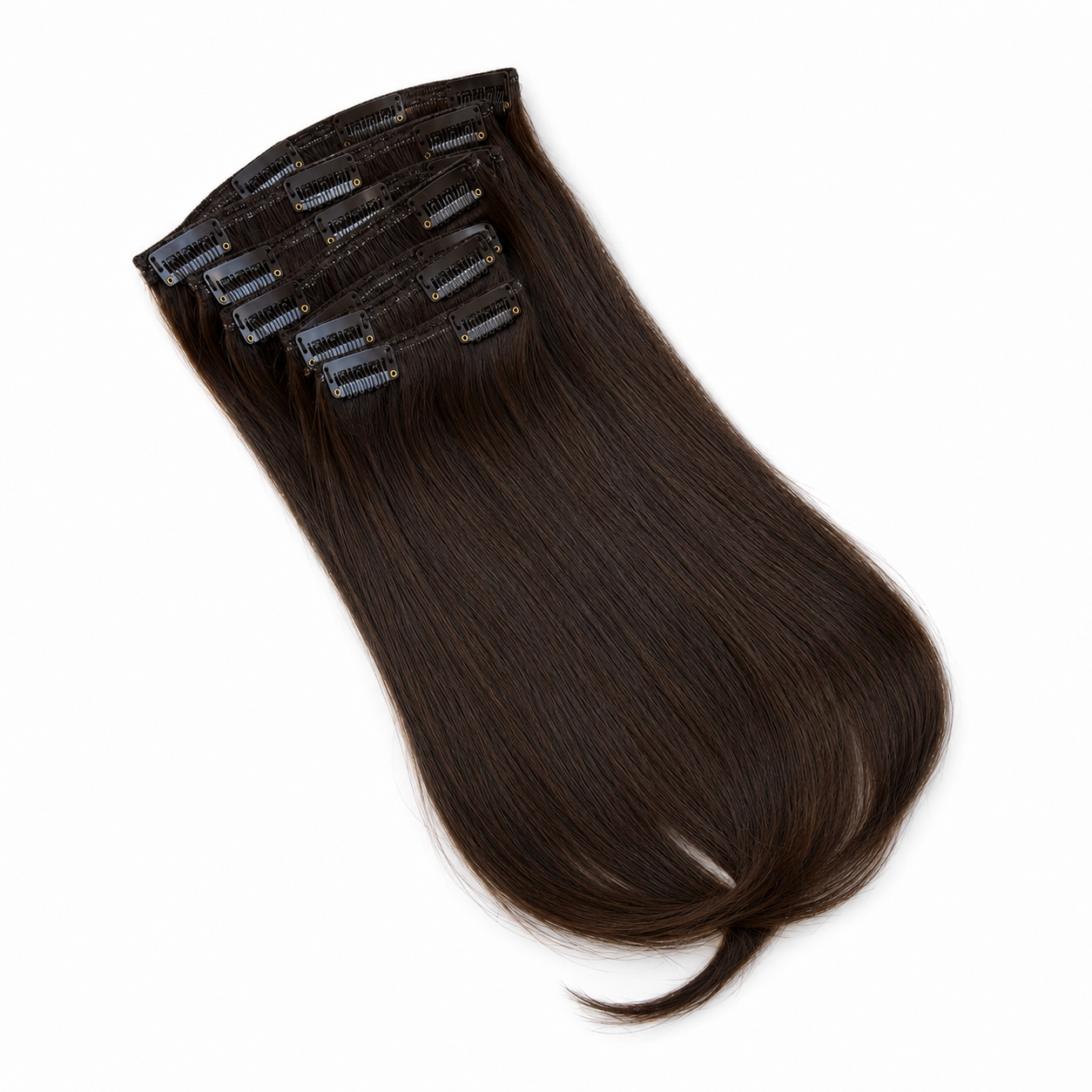 brunette seamless clip ins