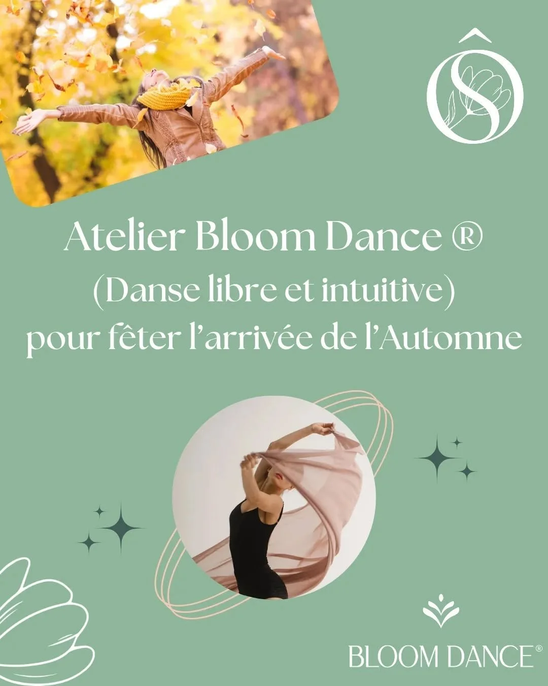 🍂 Pour c&eacute;l&eacute;brer l'&Eacute;quinoxe d'Automne, retrouvons-nous le samedi 27 septembre pour un atelier Bloom Dance. 🍂

Venez mettre votre corps en mouvement et lui redonner la parole avec une session de Bloom Dance&reg; (m&eacute;thode d