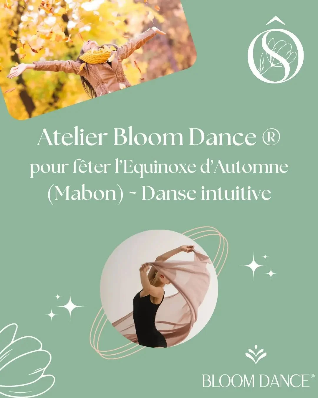 🍂 Pour c&eacute;l&eacute;brer l'&Eacute;quinoxe d'Automne, retrouvons-nous le dimanche 27 septembre pour un atelier Bloom Dance. 

➡️ Venez mettre votre corps en mouvement et lui redonner la parole avec une session de Bloom Dance&reg; (m&eacute;thod