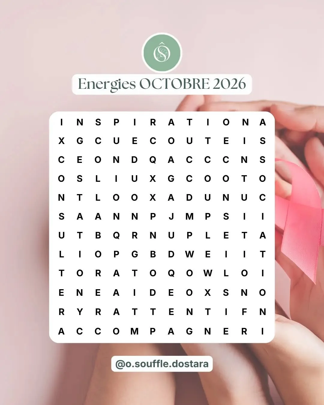 💬 Quels sont les 3 premiers mots que vous avez trouv&eacute;s pour octobre ? Dites moi en commentaire ! ⬇️

J'ai cach&eacute; des mots-cl&eacute;s (format vertical + horizontal) en lien avec l'&eacute;nergie du mois d'octobre 2026 qui est un mois un