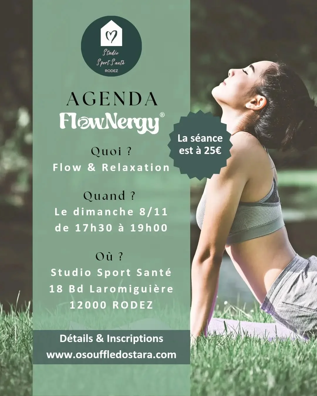 🧘&zwj;♀️ Venez ralentir en ce d&eacute;but novembre et prendre un moment pour votre bien-&ecirc;tre au @studio.sport.sante.rodez 🧘&zwj;♀️

Nouveaut&eacute; depuis cet &eacute;t&eacute; avec un format sur 1h30 :

&bull; 1h pour bouger son corps en m