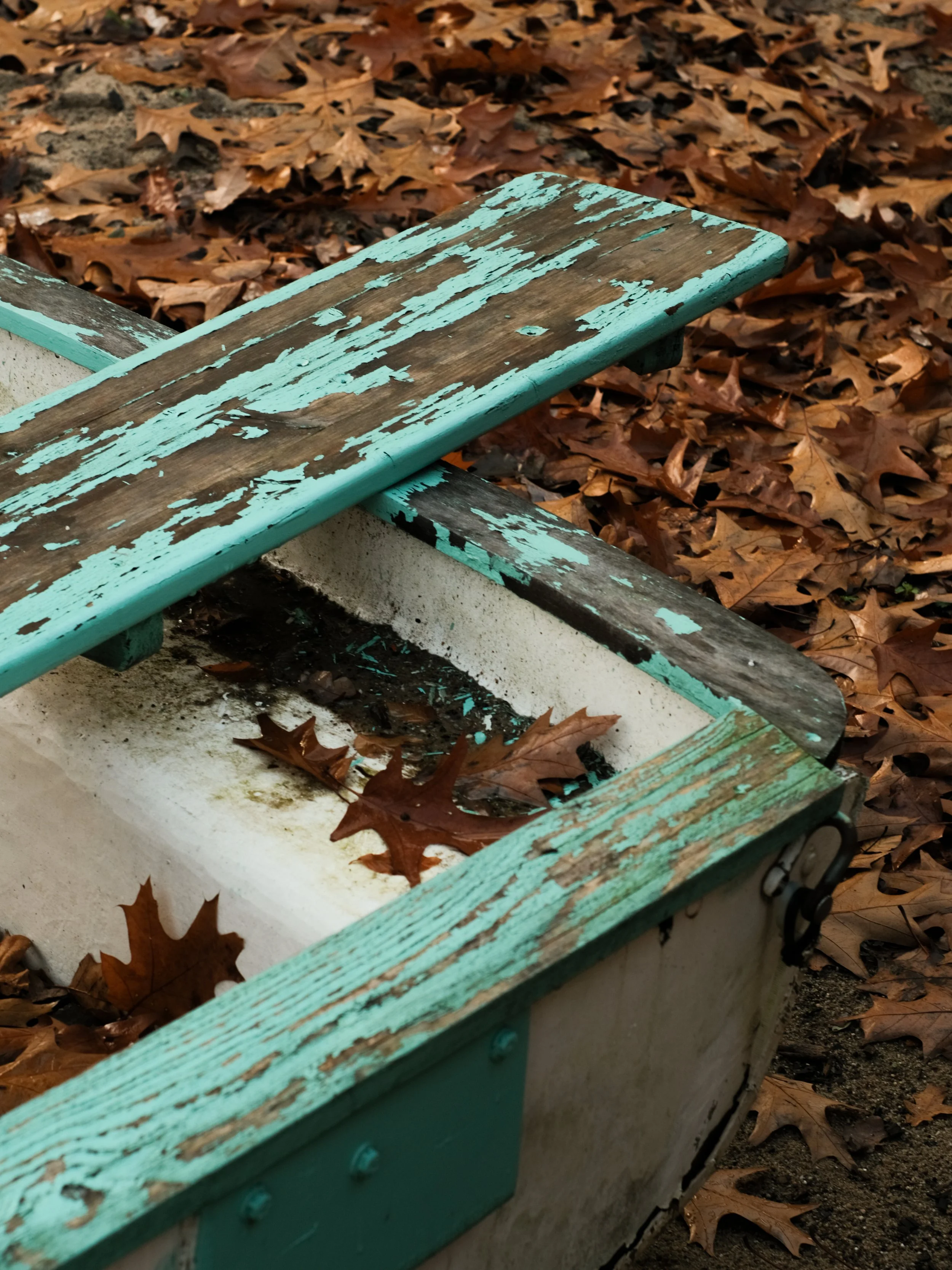 Bild von altem Ruderboot bei der Strandbar in Vechta, hinterer Teil
