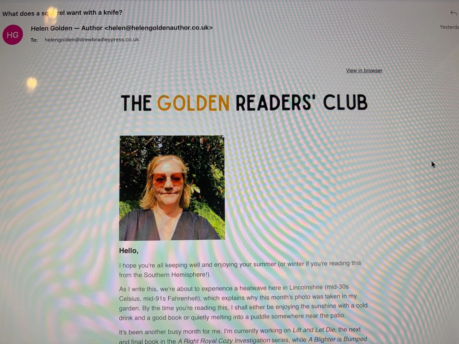 Golden Readers’ Club’s June Newsletter now out…