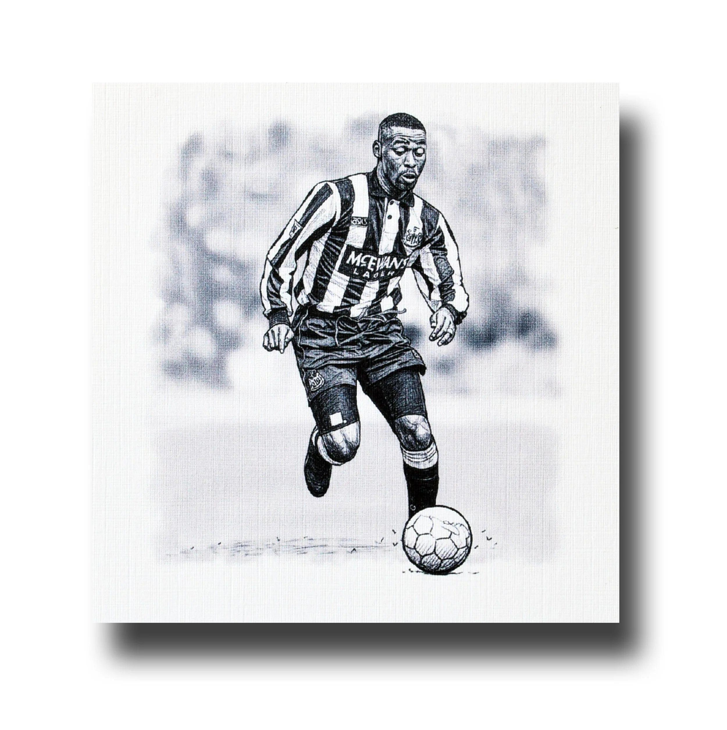 Handmade, greeting card, NUFC legend Andy Cole