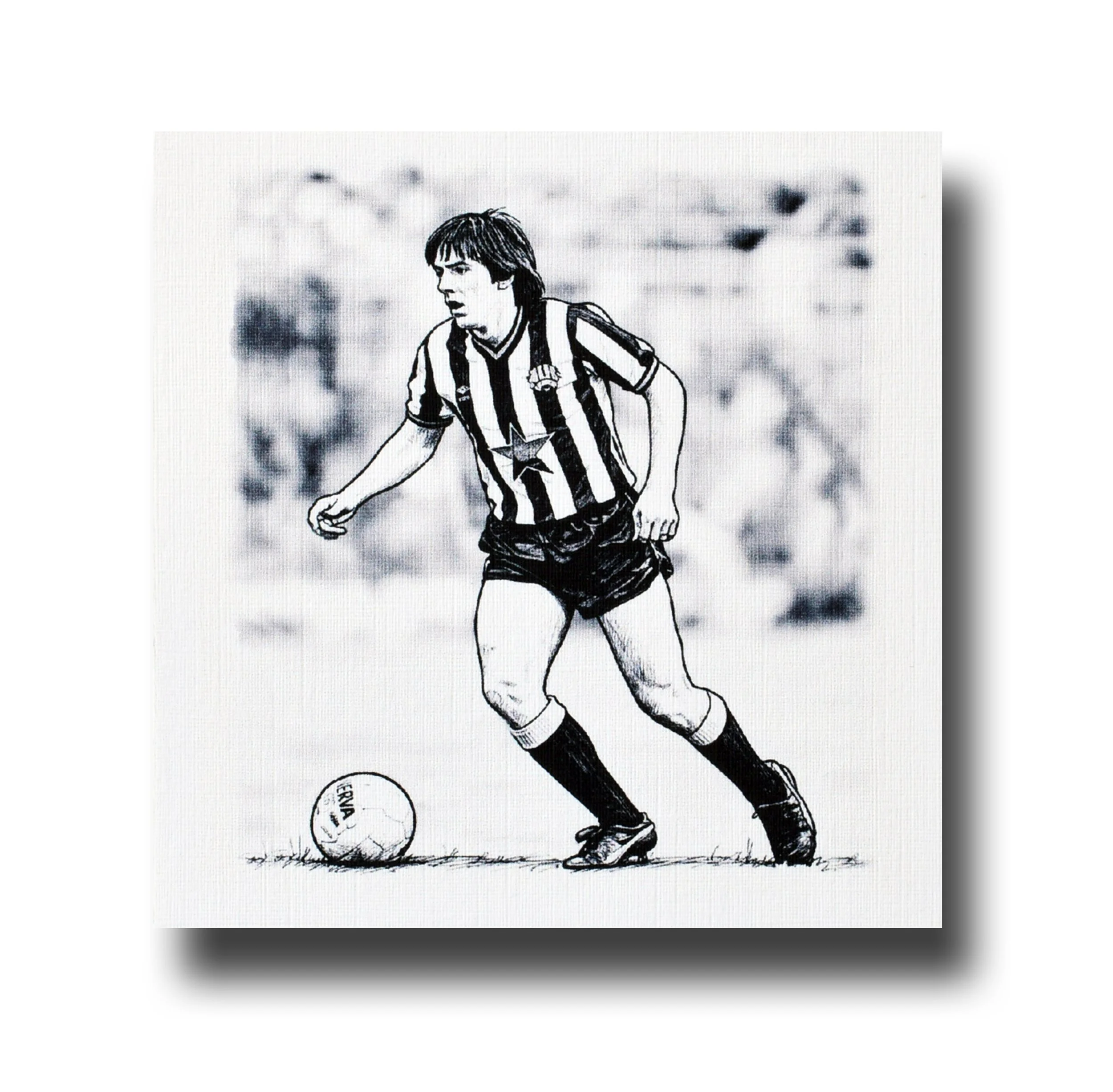 Handmade, greeting card, NUFC legend Peter Beardsley