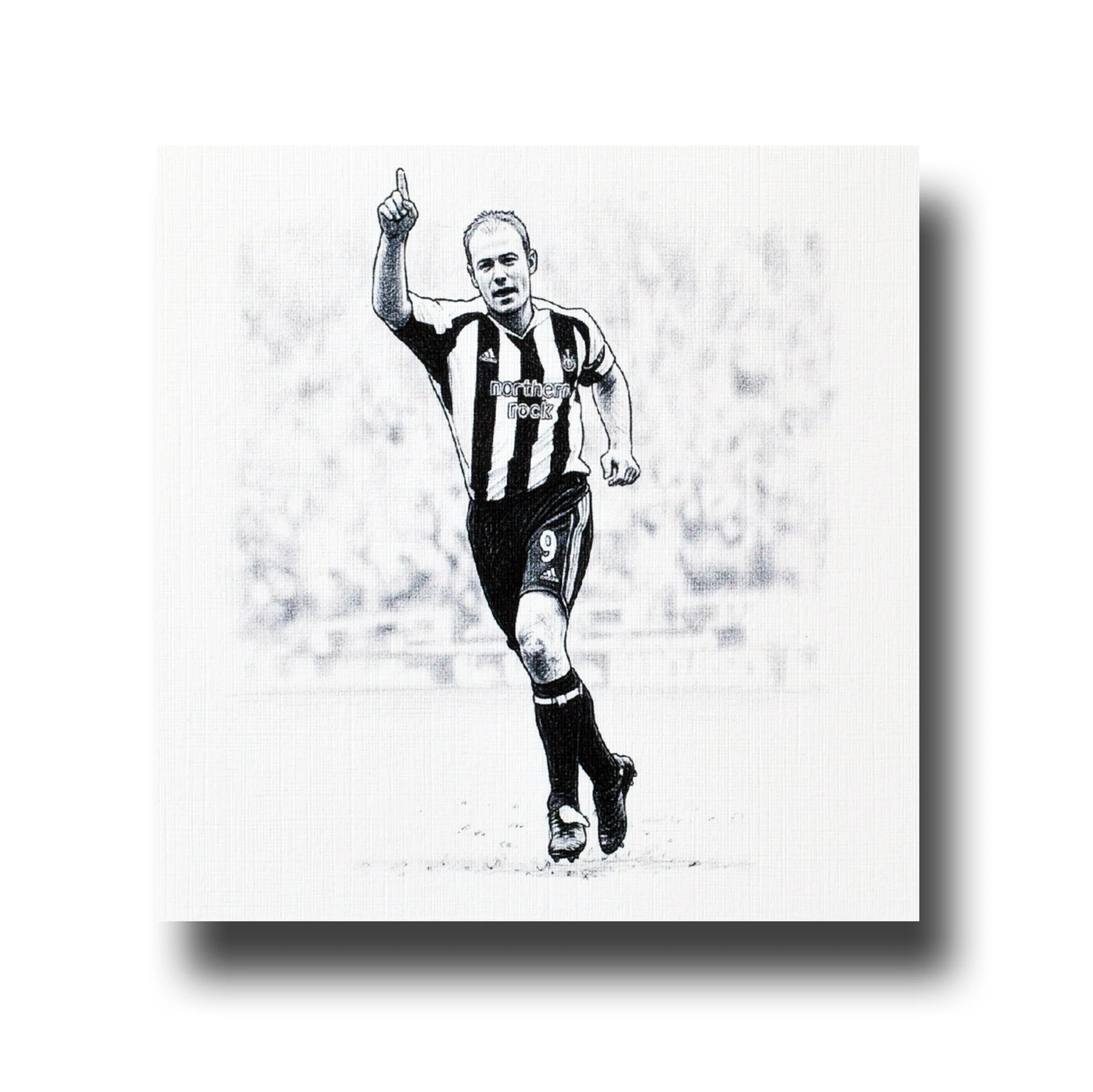 Handmade, greeting card, NUFC Legend Alan Shearer