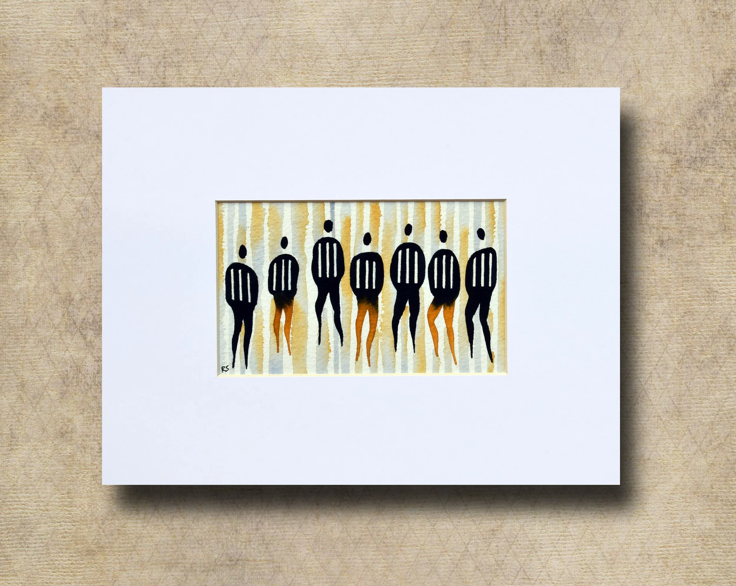 The Pilgrimage, original watercolour painting