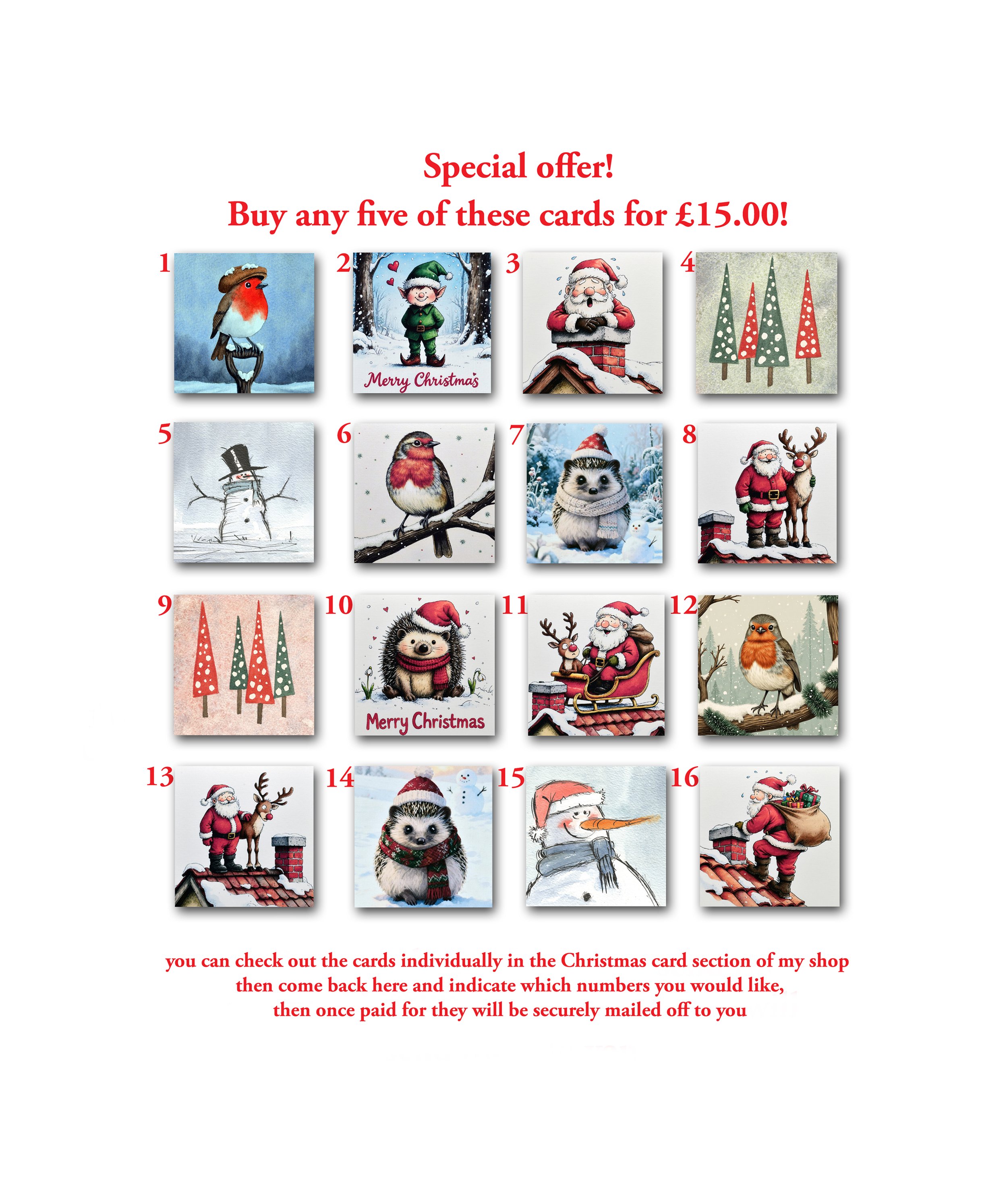 X5 special Christmas card offer