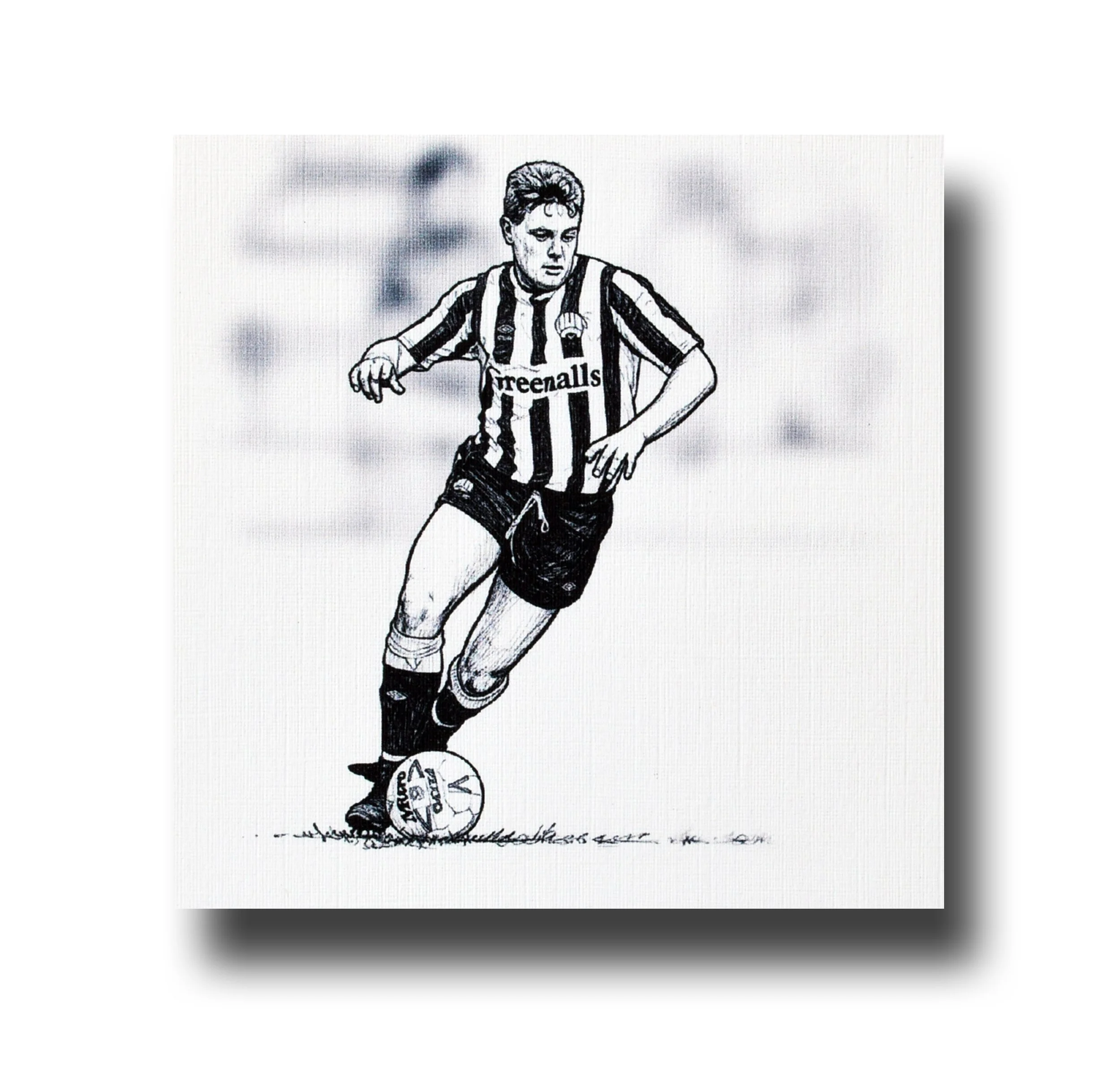 Handmade, greeting card, NUFC legend Paul 'Gazza' Gascoigne