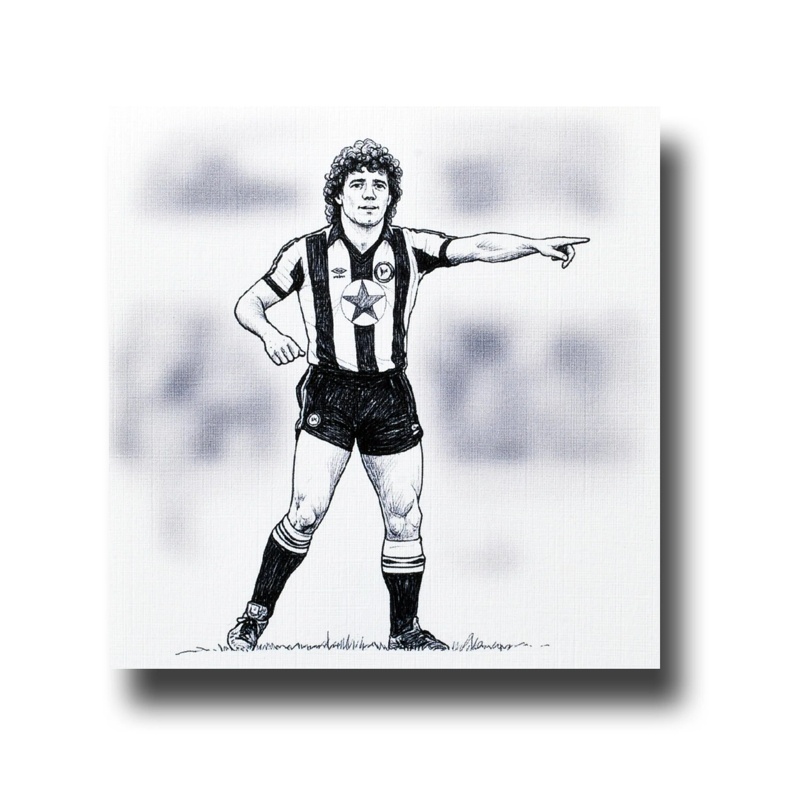 Handmade, greeting card, NUFC legend, Kevin Keegan