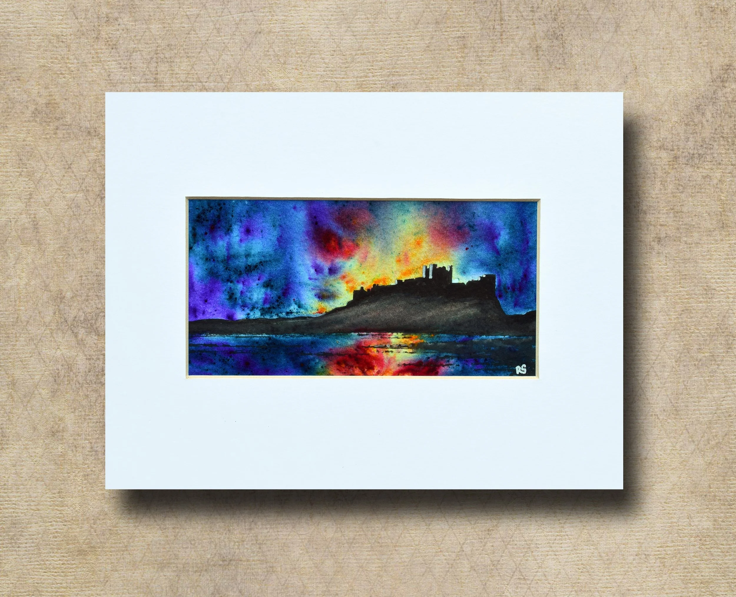 Bamburgh Castle, original watercolour painting