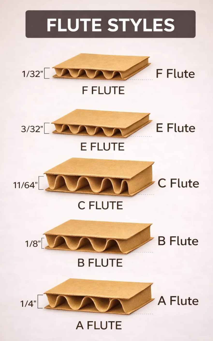 Corrugated Flute Sizes: A, B, C, E, F (and Why the Alphabet Is Lying to You)