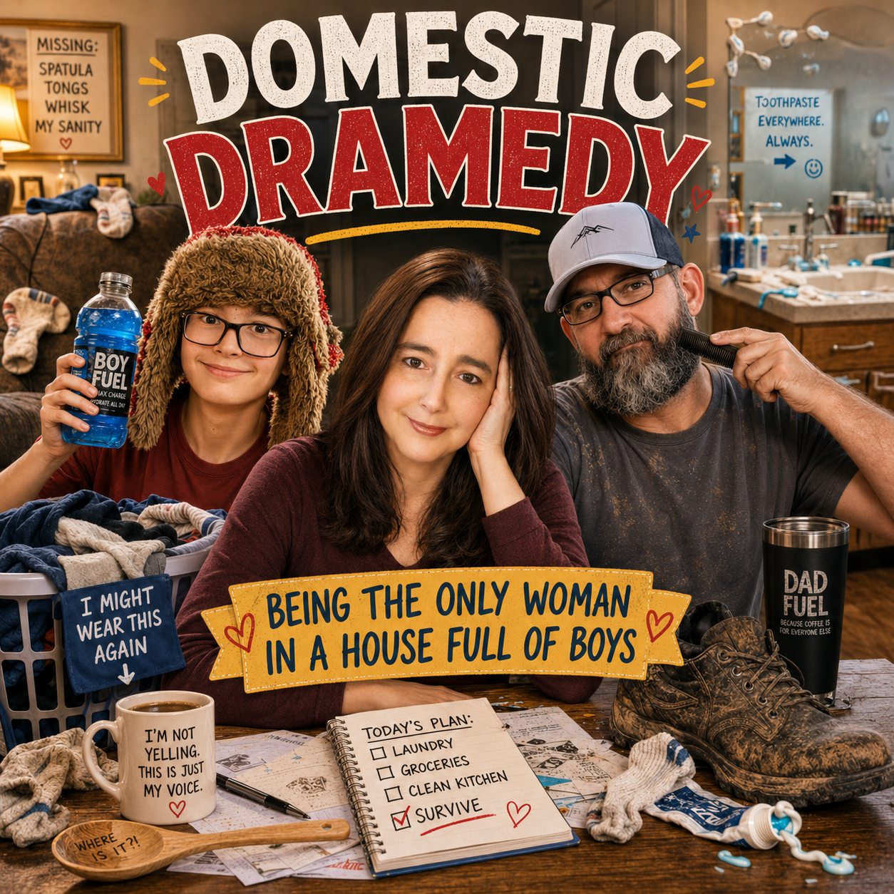 Domestic Dramedy: Being the Only Woman in a House Full of Boys&nbsp;